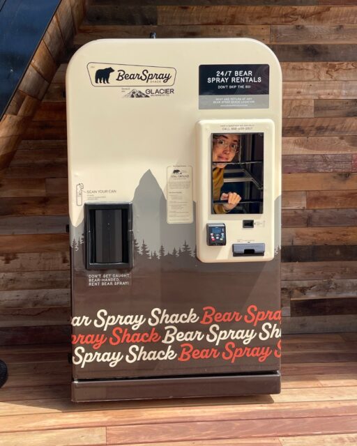 Please be kind to your bear spray machine workers, we all work very hard and it’s hot in here. Ok but for real, Ryder did invent these machines himself! With his own brain! All of our rental kiosks were built, not bought. And if you experience technical difficulties while renting bear spray, we’re here to help you out (not literally inside the machine. We covered that already) - just call or text us at (801) 300-2422.
