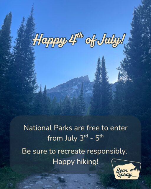 Happy 4th of July! Getting outside is a great way to celebrate the holiday. Whether you’re camping or enjoying a lakeside picnic, river float, scenic hike, or bike ride, remember to be aware of your surroundings, stay hydrated (PBR is not hydration), never leave food unattended, and respect fire regulations. Don’t bring a roman candle to the campground. Betty the Spokesbear and her companions thank you for recreating responsibly!