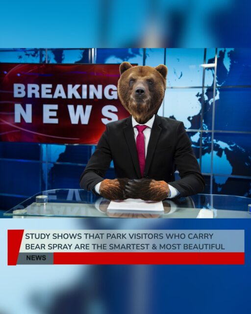 We conducted this rigorous study over the past 2 days and it has already been peer-reviewed (by Betty). 
- Hypothesis: Carrying bear spray in grizzly country rocks. 
- Methods: Clipped bear spray to our belts and absolutely slayed trail fashion this week. Please no paparazzi.
- Conclusion: Bear safety is trendy and cute.
Rent a canister for just $10 a day at one of our 24-hour kiosks. For locations, live inventory, and FAQs, visit our website at the link in bio.