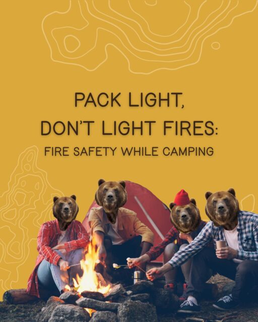 🌭 You’ve been dreaming of roasted weenies and s’mores all summer…but right before your trip, you realize there are important rules to learn about campfires! Don’t panic, Betty’s here to drop some fire knowledge:

- If there is a burn ban, don’t light a fire - check fire restrictions in the area you will be recreating BEFORE arriving. You might not have cell service once you get there!
- When allowed and available, use established fire rings. If a log doesn’t fit inside the fire ring, don’t burn it.
- Never abandon your campfire or leave it unattended. A campfire is like a toddler - leave them unattended for one minute and you can have a disaster on your hands. And you can become financially responsible for fire damage as well, which might cost more than 18 years of parenting.
- Put out campfires fully - drown and stir campfires until you can safely touch the contents with your hand. Teton Interagency Fire recommends breaking up charred logs and covering them with dirt. It’s fun, it’s mud pies, it’s campfire soup. Bear Spray Shack is not liable for any of you that drink this soup.
If the positive environmental impact of reducing wildfire risk is not enough for you, here’s another reason to watch your sparks. We are in the business of saving you money, and violating fire restrictions and burn bans is PRICEY! You can be fined $5,000-$10,000 and/or go to prison for 6 months. Not a very fun end to a National Park vacation.

Sources: MTFireInfo, Teton Interagency Fire, NPS