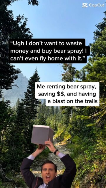 “I can’t believe I have to buy bear spray and can’t even bring it home on the plane,” said no Bear Spray Shack customer ever. With 24-7 rental machines at key locations in bear country, we’ve got your bear spray needs covered in Glacier, Yellowstone, and Grand Teton National Parks. Check out our live rental inventory at the link in bio, and get dancing.