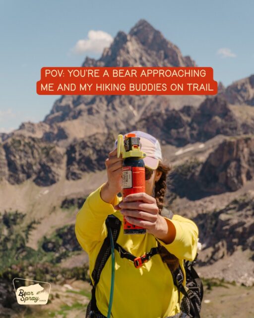 Not every bear encounter has an epic background, but all should have bear spray. Protect yourself and your friends - rent a canister from Bear Spray Shack for your next hike in Grand Teton, Yellowstone, or Glacier National Park. Check out our inventory and locations: https://bearsprayshack.com/rent-now/

📸@kelseyboekephoto